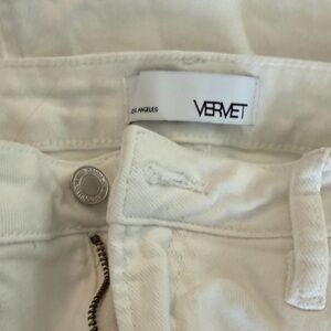 Vervet Women's White Straight Leg Jeans